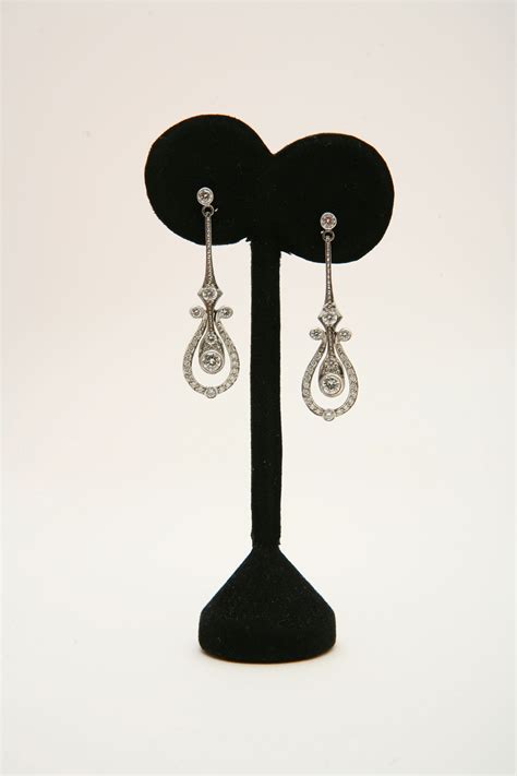 Vintage Diamond Drop Earrings - Gray's Jewellers