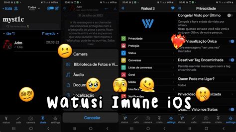 SAIU WHATSAPP IMUNE IGUAL IPHONE IOS 16 NO ANDROID 2022 WATUSI