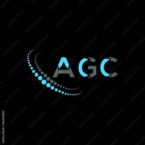 AGC letter logo design on black background.AGC creative initials letter logo concept.AGC letter ...