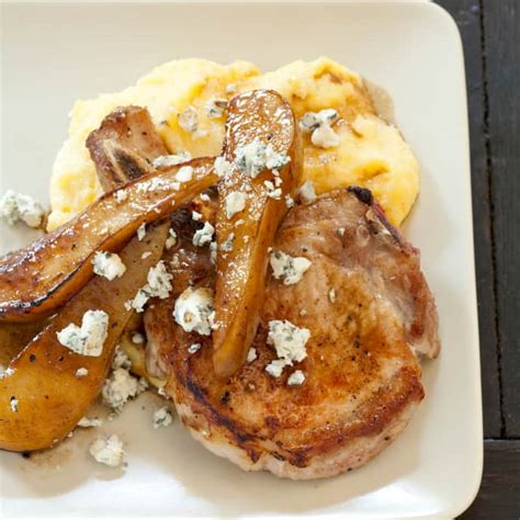 Sauteed Pork Chops With Pears And Blue Cheese For Two America S Test