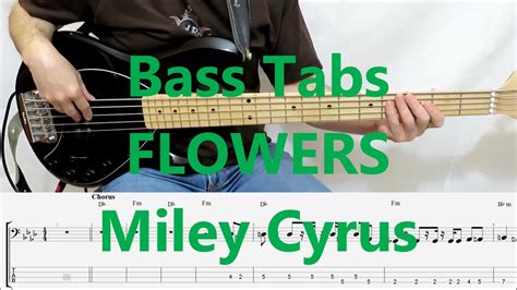 Miley Cyrus Flowers Bass Cover Tabs Youtube