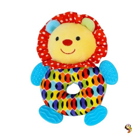 Sonajero De Peluche Con Mordillo Super Colorido Olis Place Peluches