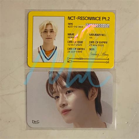 Pc NCT 2020 RESONANCE OFFICIAL Ready INA ID Card Reso AC Access YB