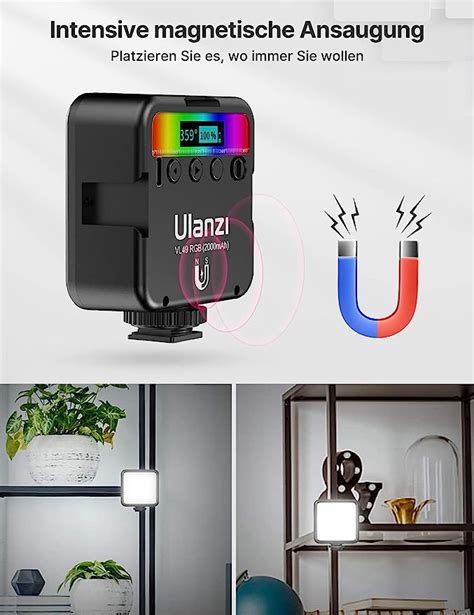 Ulanzi VL49 RGB 2000mAh Mini LED Video Light Blandat Se