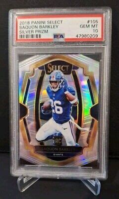 Saquon Barkley Rookie Silver Prizm PSA 10 2018 Select Premier Level