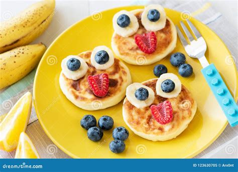 Funny Healthy Breakfast for Kids. Colorful Children Food Menu Stock Image - Image of nose ...