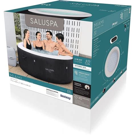 Bestway SaluSpa Miami Inflatable Hot Tub Person AirJet
