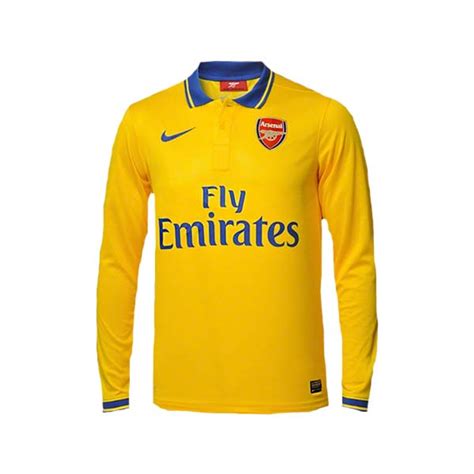 NIKE ARSENAL 2014 AWAY L/S JERSEY YELLOW - Soccer Plus