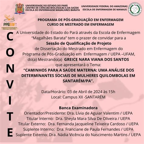 Convite Qualifica O De Projeto Turma Programa De P S