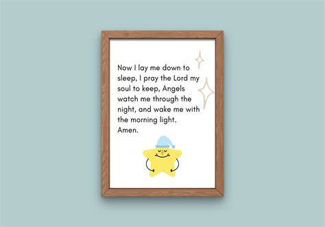 Children's Night Time Prayer Instant Digital Download | Etsy