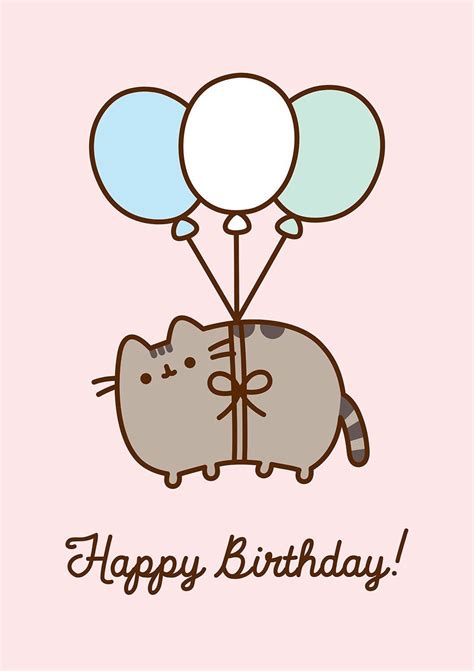 Pusheen Birthday Card