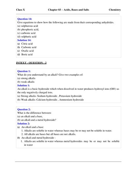 Selina Solutions Class 10 Concise Chemistry Chapter 3 Acids Bases And