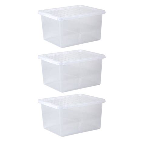 Rebrilliant Wham Crystal L Plastic Storage Box Lid Clear Wayfair