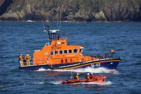 Rnli Lifeboats Called To Half Submerged Camper Van Rnli