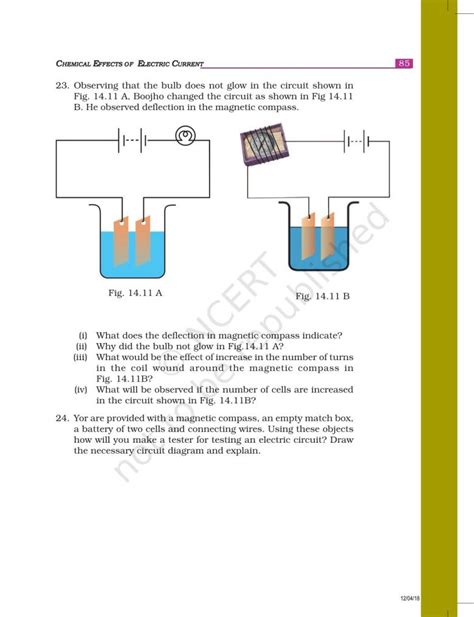 Ncert Exemplar Book For Class 8 Science Chapter 14 Chemical Effects Of