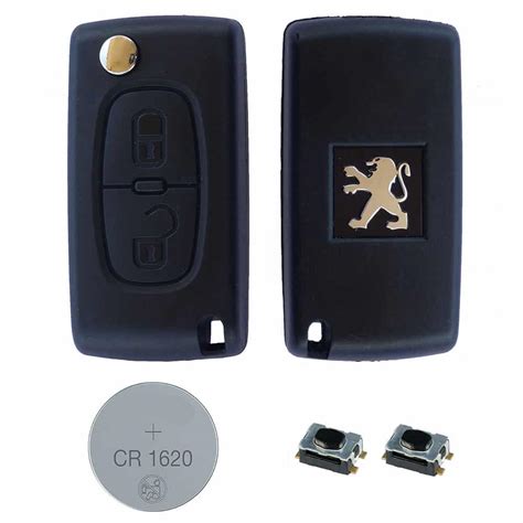 Peugeot DIY Repair Kit Replacement 2 Button Remote Car Key Fob Case