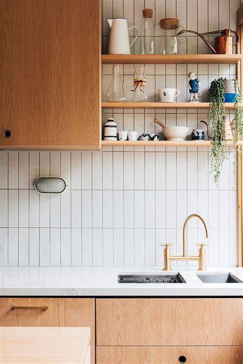 Vertical Subway Tile Kitchen Backsplash Things In The Kitchen