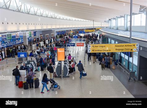 New York March 22 2016 Inside Of Jfk Airport John F Kennedy International Airport Is A