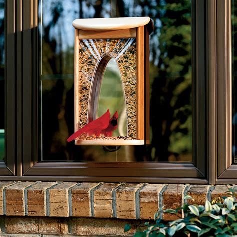 The Casement Window Bird Feeder - Hammacher Schlemmer