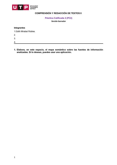 Articulo De Opinion Practica Calificada Comprensi N Y Redacci N De