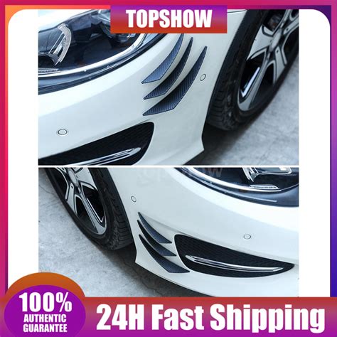 Universal Car Body Kits Front Bumper Fin Splitter Spoiler Canard