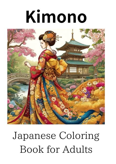 Japanese Coloring Book For Adults Decorate The Scenery And