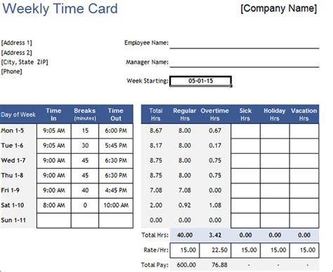 Free 16 Time Card Calculator Templates In Pdf Ms Word Excel