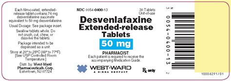 Desvenlafaxine Er 50mg Rx Products