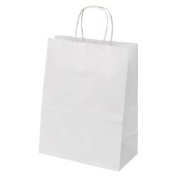 Sac Papier Kraft Blanc 23x12x30