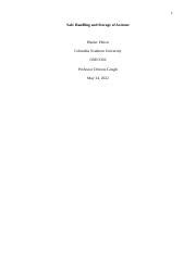 Osh Unit Viii Paper Docx Safe Handling And Storage Of