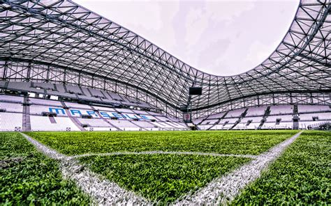 Download wallpapers Velodrome, corner, empty stadium, Olympique ...