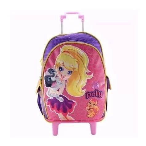 Mochila Rodinhas Infantil Polly Pocket Sestini Shopee Brasil