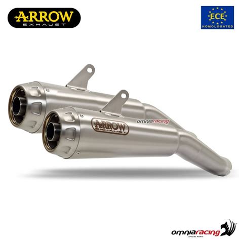 Arrow Pair Of Exhausts Pro Race Slip Ons Titanium Approved For