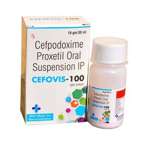 Cefovis 100 Dry Syrup 100mg Cefpodoxime Proxetil Oral Suspension IP At