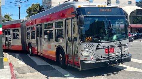 San Francisco Muni 2015 New Flyer Xcelsior Xde60 6505 On Route 8