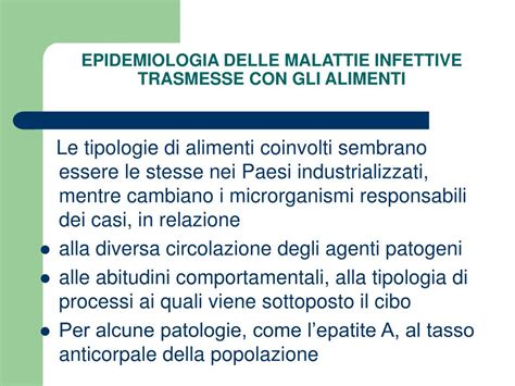 PPT Epidemiologia Delle Malattie A Trasmissione Alimentare PowerPoint