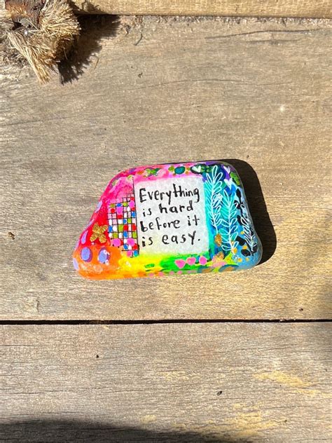 Everything Is Hard Before It Is Easy Rainbow Goethe 2 14 Etsy