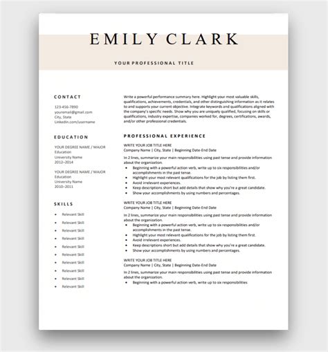 Printable Basic Resume