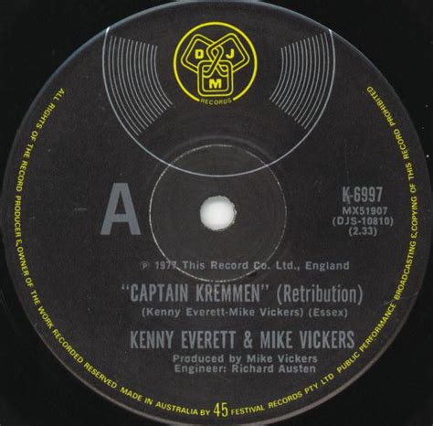 Kenny Everett & Mike Vickers – Captain Kremmen (1977, Vinyl) - Discogs