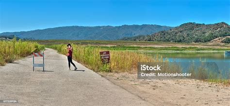 Panoramic Of Lake Casitas Water Level Lower Than Old Road Stock Photo ...