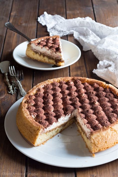 Crostata Tiramis Con Pasta Frolla Morbida Dolce Con Panna E Mascarpone