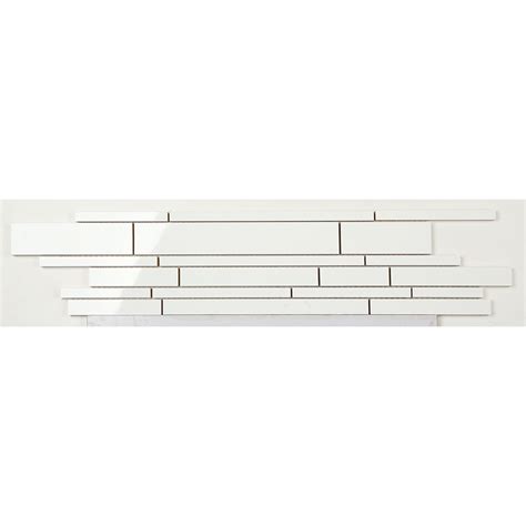 Voguebay White Rectified Mosaics Tile Stone Colors