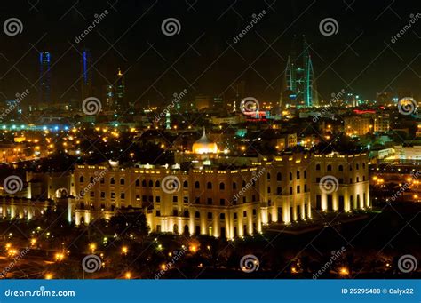 Bahrain Skyline at Night stock photo. Image of night - 25295488