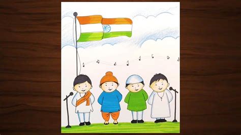 How To Draw Independence Day Picture Easy Independence Day