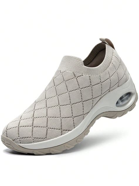 Stq Womens Walking Shoes With Arch Support Non Slip Work Shoes Quilted