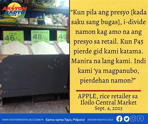 Mga Retailers Sa Merkado Sa Siyudad Sang Iloilo Nagpabutyag Nga