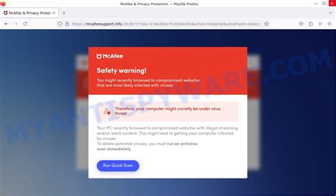 Mcafee Your Computer Is Infected With Critical Viruses Pop Up