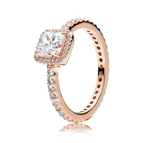 Pandora Rose™ Timeless Elegance With Clear Cz Ring Pandora Rose Gold