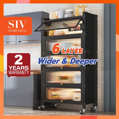 SIV Rak Kabinet Dapur Kitchen Cabinet Rack Microwave Oven Cabinet