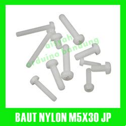 Promo Baut Nilon M X Putih Round Head Screw Bolt Jp Plastik Nylon